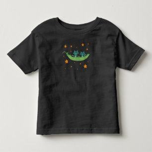 Camiseta De Bebé Dos mapaches en una vaina de guisante Arte popul
