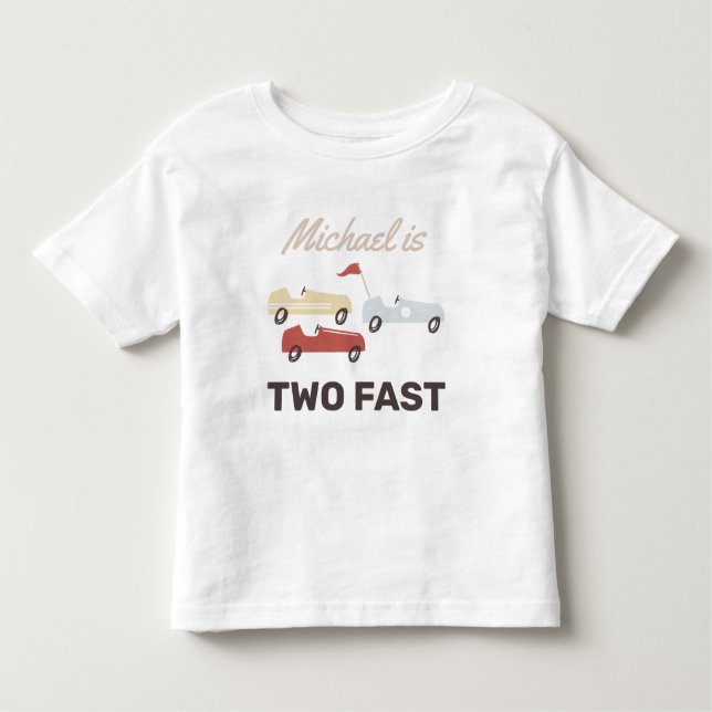 Camiseta De Bebé Dos niños de auto de carrera rápida en segundo cum (Anverso)