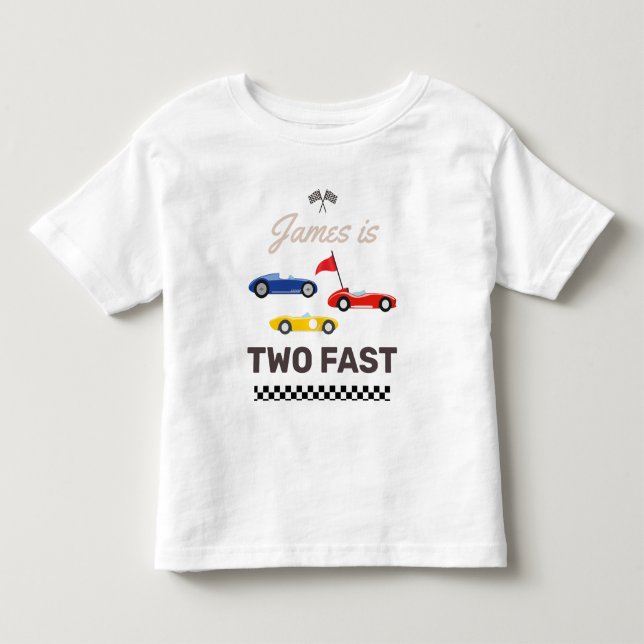 Camiseta De Bebé Dos niños de auto de carrera rápida en segundo cum (Anverso)