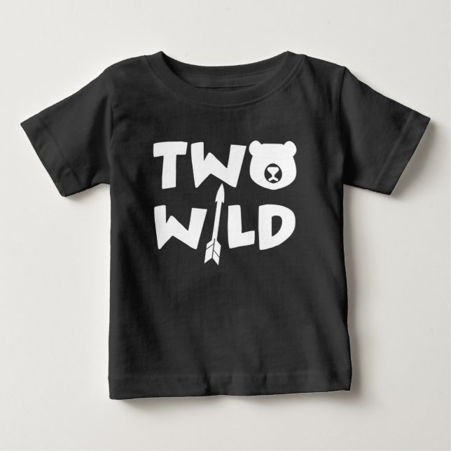 Camiseta De Bebé Dos niños de cumpleaños salvajes (Anverso)