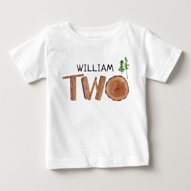 Camiseta De Bebé Dos nombres personalizados de cumpleaños (Anverso)