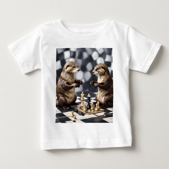 Camiseta De Bebé Dos Otras Jugando Ajedrez, (Anverso)