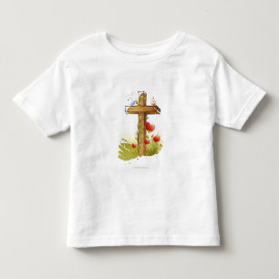 Camiseta De Bebé Dos pájaros que se encaraman en una cruz