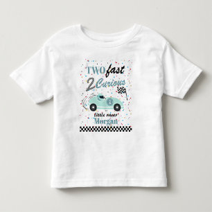Camiseta De Bebé Dos Rápido 2Curioso Auto Deportivo Azul Segundo Cu