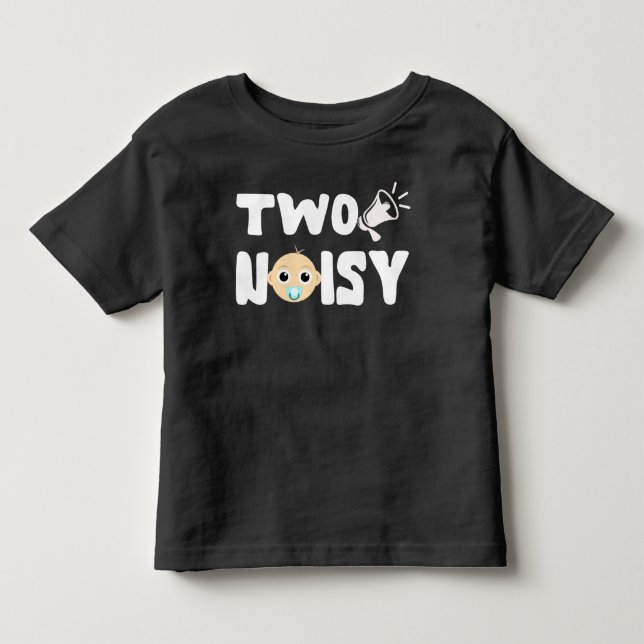 Camiseta De Bebé Dos ruidosos niños de regalo de cumpleaños de dos  (Anverso)