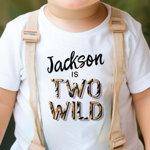 Camiseta De Bebé Dos salvajes Safari de la Selva Sencilla Tema de s