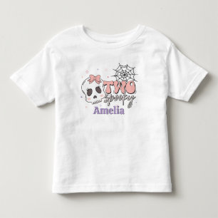 Camiseta De Bebé Dos Spookone Cute Pink Halloween Nombre Cumpleaños