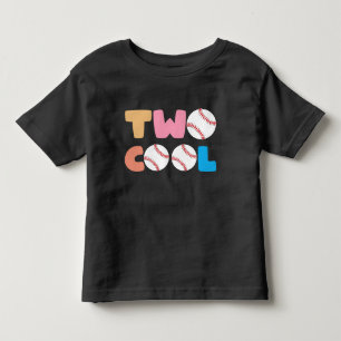 Camiseta De Bebé Dos temas de beisbol de cumpleaños de Guay de 2 añ