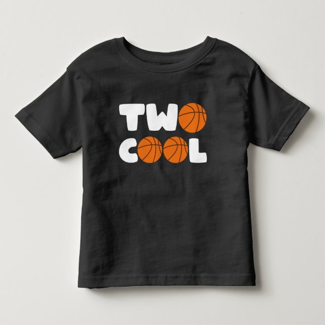 Camiseta De Bebé Dos temas de Guay de 2º cumpleaños para el básquet (Anverso)