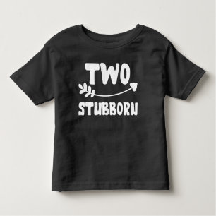 Camiseta De Bebé Dos testarudos niños de segundo cumpleaños Chica d