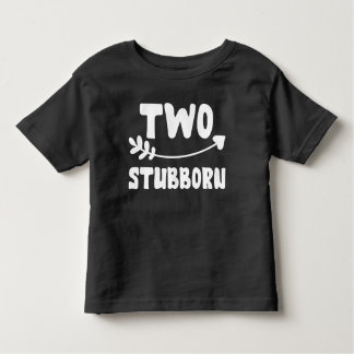 Camiseta De Bebé Dos testarudos niños de segundo cumpleaños Chica d