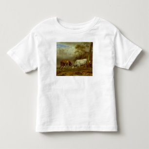 Camiseta De Bebé Dos toros con los cuernos bloqueados, 1653