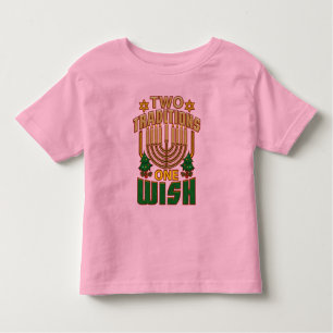 Camiseta De Bebé Dos tradiciones para desear feliz Festival Hanukka
