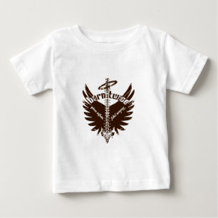 Camiseta De Bebé Dos veces llevadas alas fetales bífidas del ángel