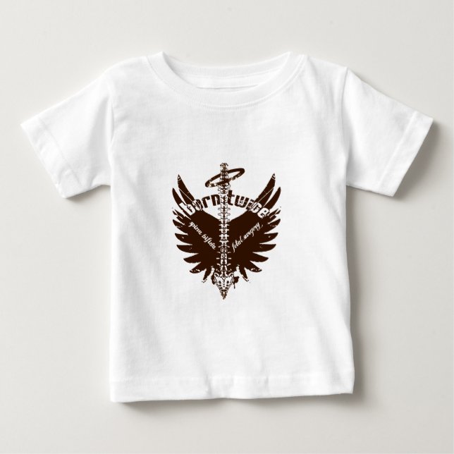 Camiseta De Bebé Dos veces llevadas alas fetales bífidas del ángel (Anverso)