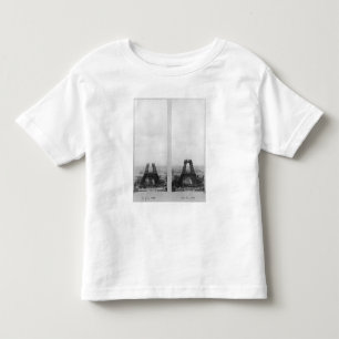 Camiseta De Bebé Dos vistas de la construcción de Eiffel
