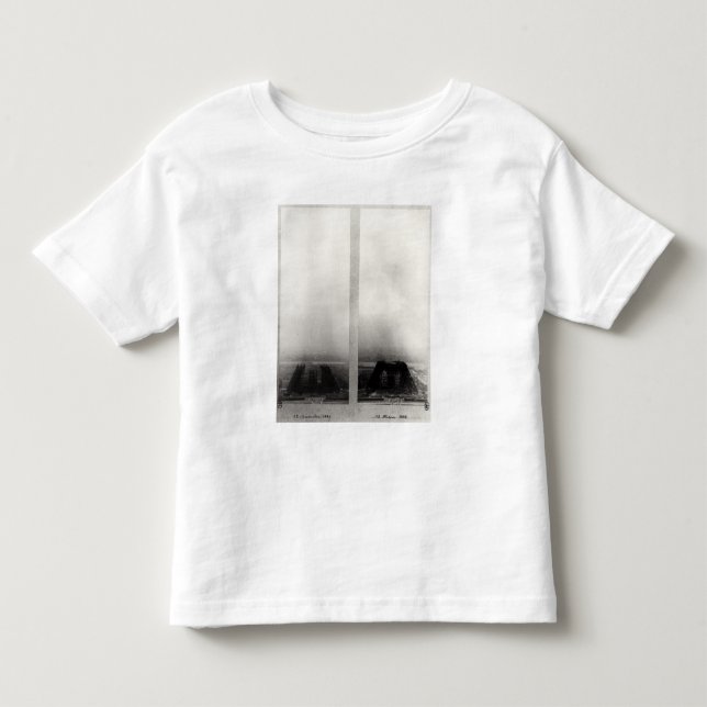 Camiseta De Bebé Dos vistas de la construcción de Eiffel 2 (Anverso)