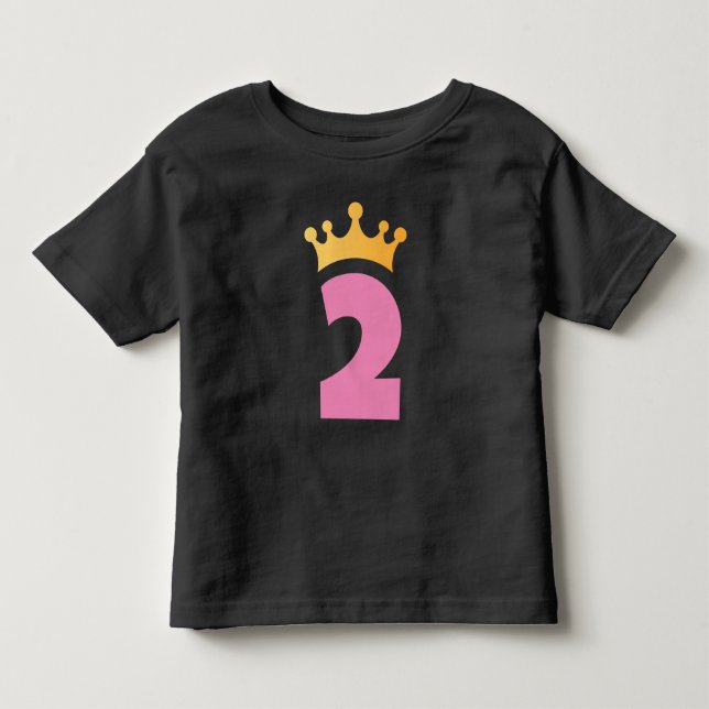 Camiseta De Bebé Dos y la Corona-Camisa para niños pequeños (Anverso)