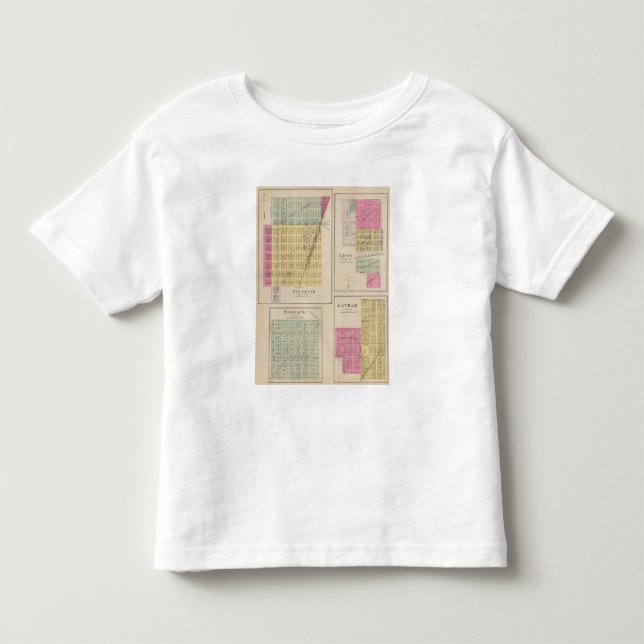 Camiseta De Bebé Douglas, León, Wingate, y Latham, Kansas (Anverso)
