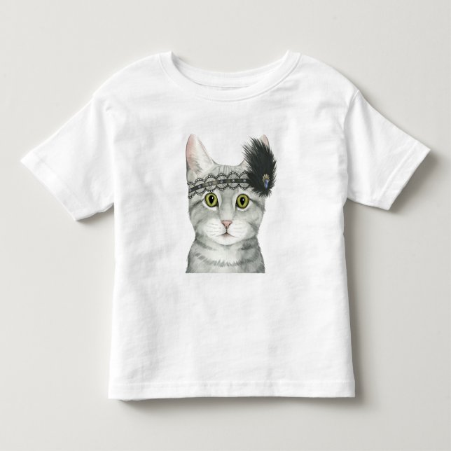 Camiseta De Bebé Downton Cat | Bejeweld Con Lace (Anverso)