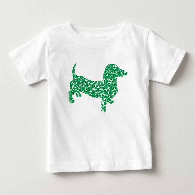 Camiseta De Bebé Doxie-in-Shamrocks (Anverso)