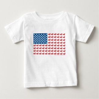 Camiseta De Bebé Doxie-USA-FLAG-for-Darks