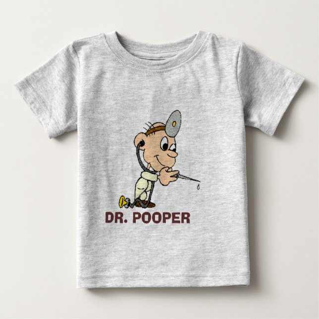 CAMISETA DE BEBÉ DR POOPER (Anverso)