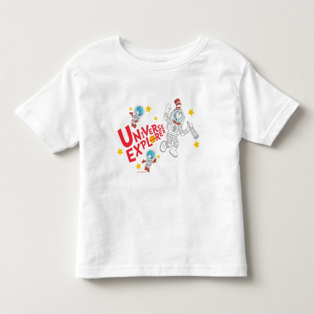 Camiseta De Bebé Dr. Seuss | Cat en el Explorador del universo del  (Anverso)