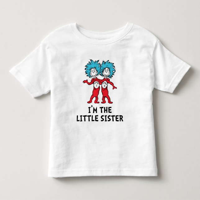 Camiseta De Bebé Dr. Seuss Cosa Uno Cosa Dos | Gemelas | Hermana Ma (Anverso)