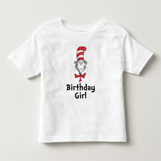 Camiseta De Bebé Dr. Seuss Gato con Sombrero Cumpleañera (Anverso)