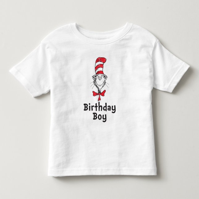 Camiseta De Bebé Dr. Seuss Gato con Sombrero Cumpleañero (Anverso)