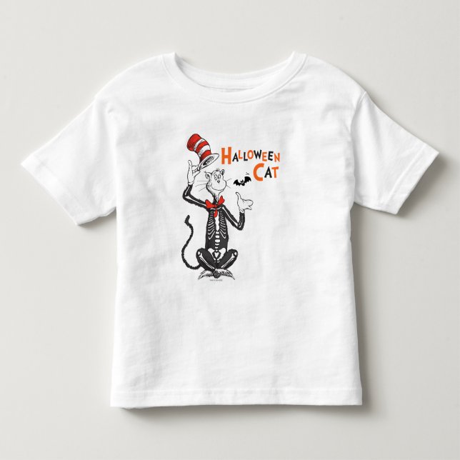 Camiseta De Bebé Dr. Seuss | Gato de Halloween en el Gorra (Anverso)