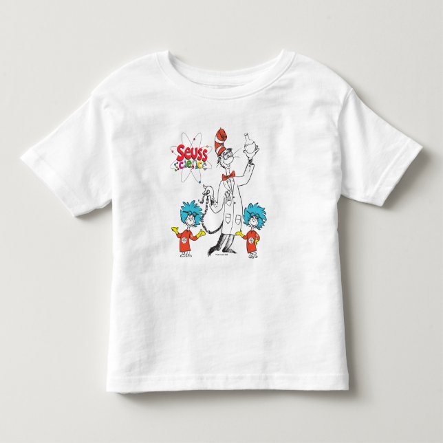 Camiseta De Bebé Dr. Seuss | Gato en el Gorra busca ciencia (Anverso)
