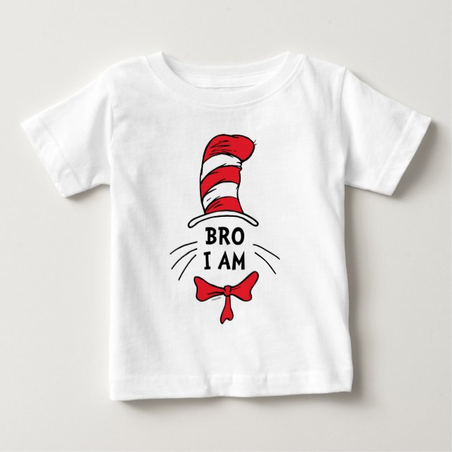 Camiseta De Bebé Dr. Seuss | Gato en el Gorra - Hermano (Anverso)
