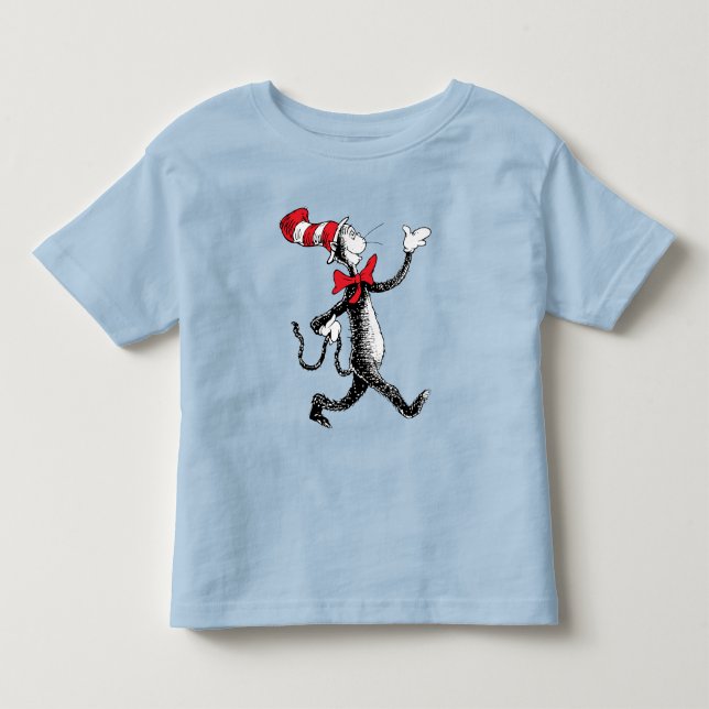 Camiseta De Bebé Dr. Seuss | Gato en la caminata del gato Gorra (Anverso)