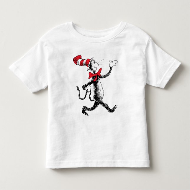 Camiseta De Bebé Dr. Seuss | Gato en la caminata del gato Gorra (Anverso)