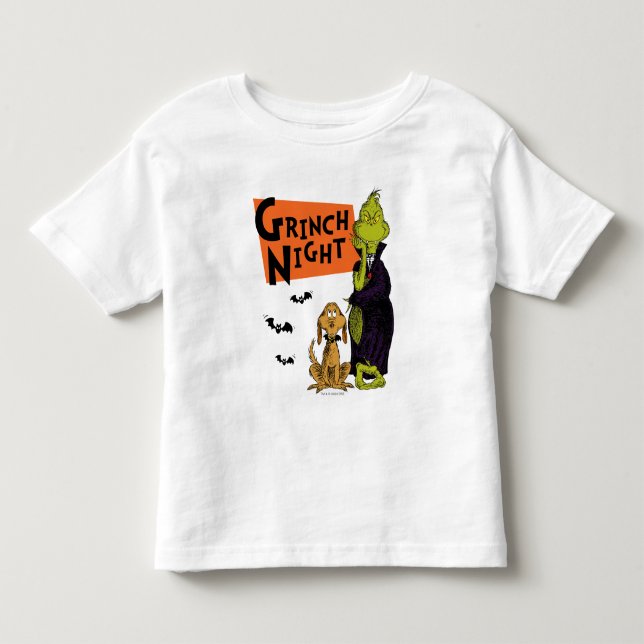 Camiseta De Bebé Dr. Seuss | Gráfica nocturna de Hallowen Grinch (Anverso)
