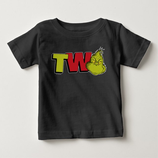 Camiseta De Bebé Dr. Seuss | Grinch Cumpleaños 2 - Dos (Anverso)