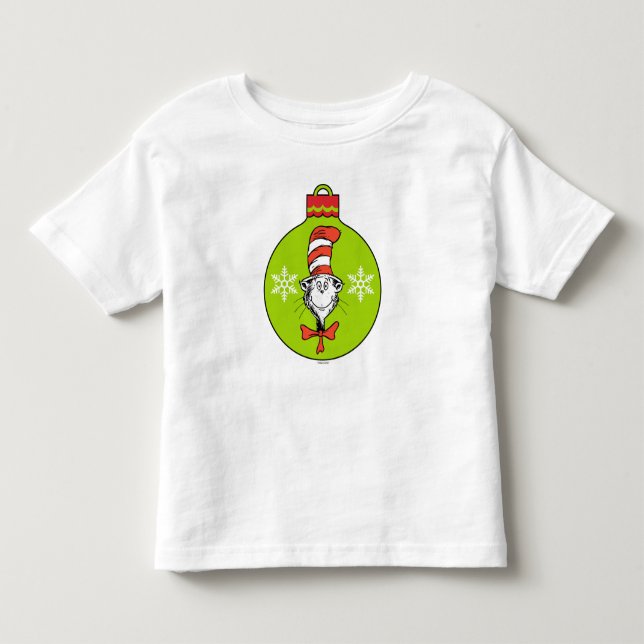 Camiseta De Bebé Dr. Seuss | Grinch | Gato en el ornamento Gorra (Anverso)
