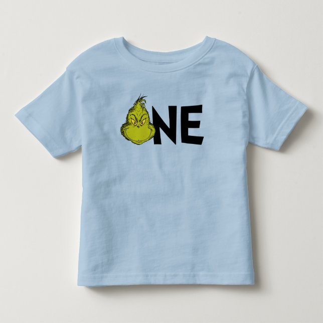 Camiseta De Bebé Dr. Seuss | Grinch Invierno Cumpleaños 1 (Anverso)
