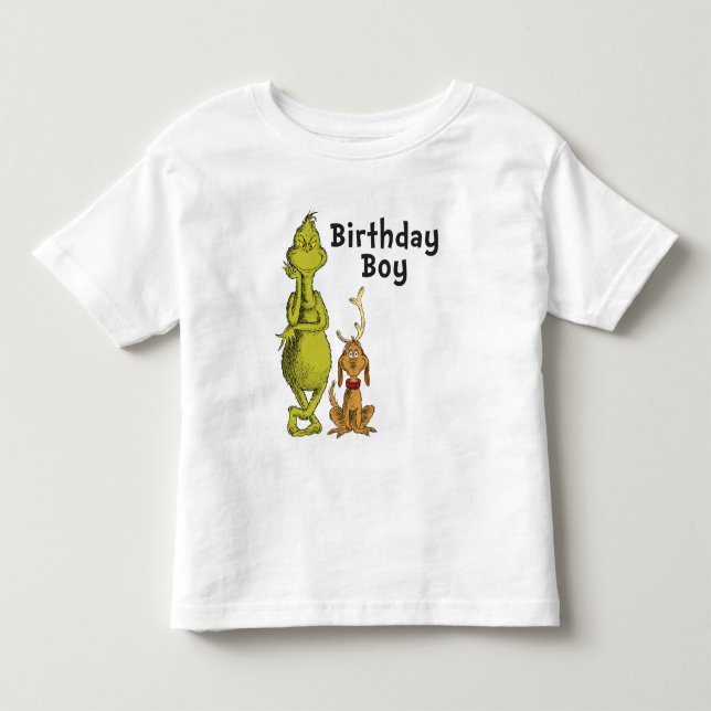 Camiseta De Bebé Dr. Seuss | Grinch Winthday Birthday (Anverso)