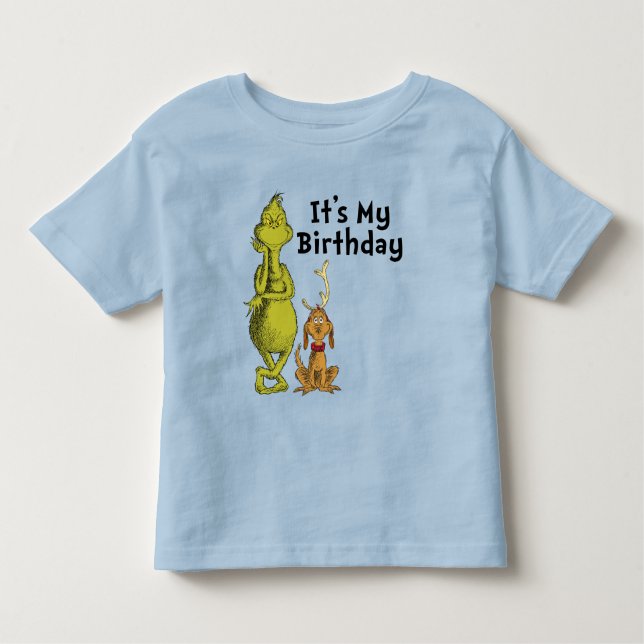 Camiseta De Bebé Dr. Seuss | Grinch Winthday Birthday (Anverso)