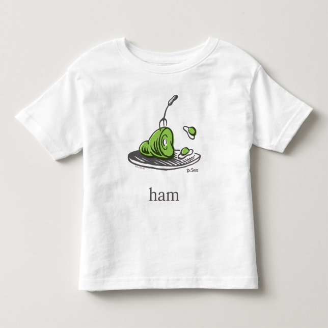 Camiseta De Bebé Dr. Seuss | Huevos verdes con jamón (Anverso)