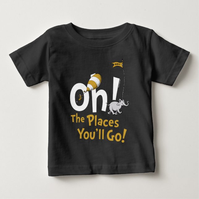 Camiseta De Bebé Dr. Seuss | ¡Oh, los lugares que irás! Retro (Anverso)