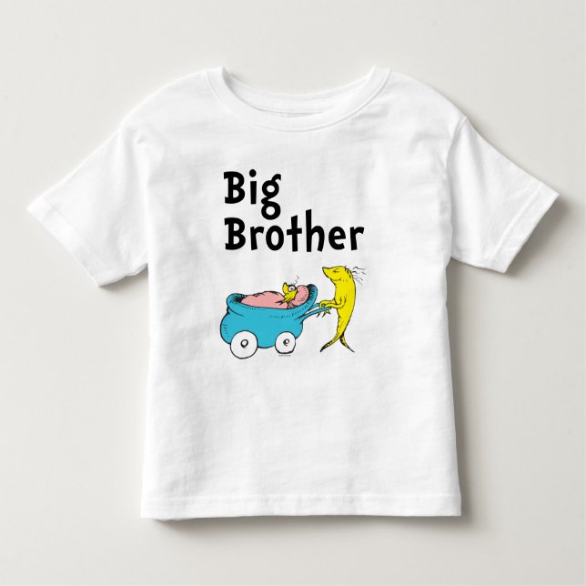 Camiseta De Bebé Dr. Seuss | Un pez dos peces | Hermano mayor (Anverso)
