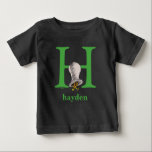 Camiseta De Bebé Dr. Seuss's ABC: Letter H - Green | Add Your Name<br><div class="desc">This Dr. Seuss ABC: Letter H design is the perfect gift for a baby shower or your child's first or second birthday.  Personalize this design by adding your child's name or by changing the background color on the product.</div>