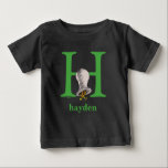 Camiseta De Bebé Dr. Seuss's ABC: Letter H - Green | Add Your Name<br><div class="desc">This Dr. Seuss ABC: Letter H design is the perfect gift for a baby shower or your child's first or second birthday.  Personalize this design by adding your child's name or by changing the background color on the product.</div>