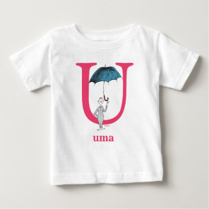 Camiseta De Bebé Dr. Seuss's ABC: Letter U - Pink Add Your Name
