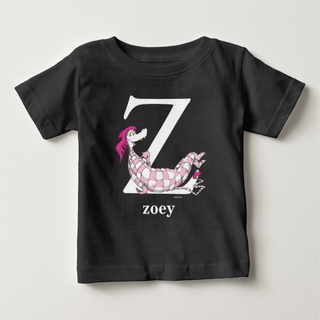 Camiseta De Bebé Dr. Seuss's ABC: Letter Z - White | Add Your Name (Anverso)