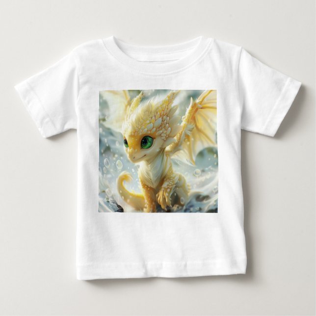 Camiseta De Bebé Dragón amarillo-bebé (Anverso)